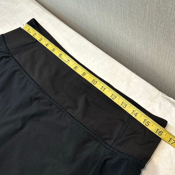 Athleta Run With It Skort 16" Sz Large Black Skirt Pocket Quick Dry Athleisure - Picture 8 of 9